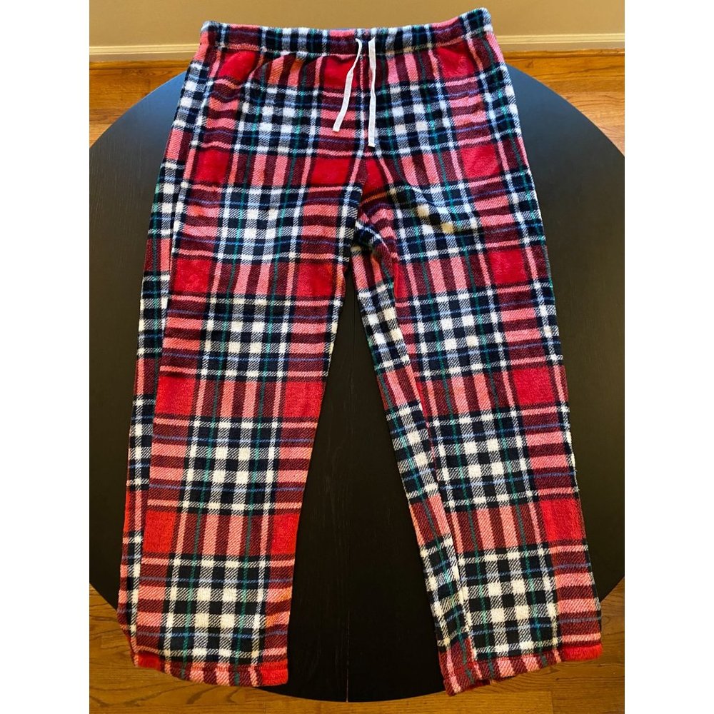 Secret Treasures Sleepwear Knit Pajama Pant Womens 2X Red Plaid Cozy‎ Loungewear